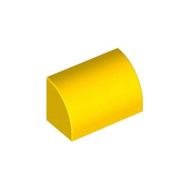 乐高/LEGO积木零件 6297284 37352 98030 黄色 1x2 弧形半圆砖