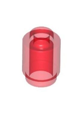 乐高/LEGO积木零件 6238673 3062 30068 透明红色 1x1圆柱砖35390