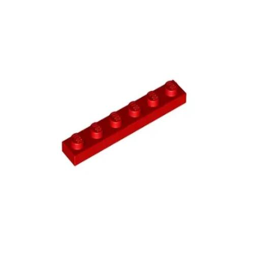 乐高/LEGO积木零配件 366621 3666 红色 1x6 基础板