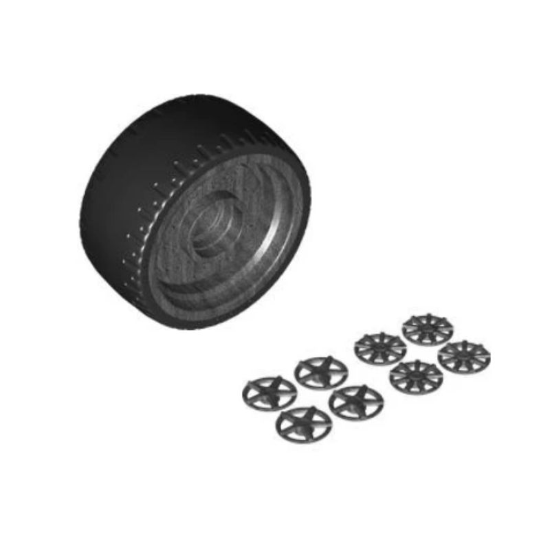 乐高LEGO 6337780 72206 24x12轮胎 钛金属色 6323457 72210 轮毂