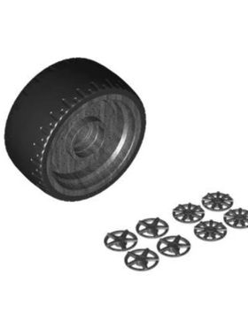 乐高LEGO 6337780 72206 24x12轮胎 钛金属色 6323457 72210 轮毂