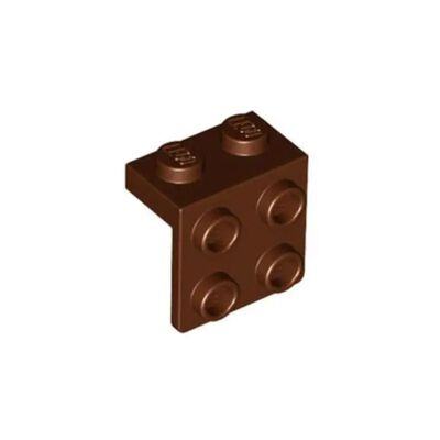 乐高LEGO零件 6117976 44728 92411 21712 红棕色 1x2托架6075212