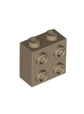 乐高LEGO积木零件 6449563 22885 深米色 1x2 侧凸四点砖