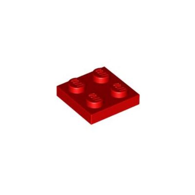 乐高/LEGO积木零配件 302221 3022 94148 红色 2x2基础板 4613974