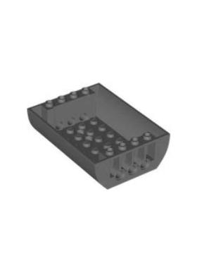 乐高/LEGO积木零件 6398324 45410 深灰色 8x6x2船舱弧形下底砖