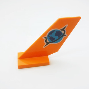 乐高LEGO零件 6486381 6239 18989 橙色 2x6x4飞机尾翼 6239pb115