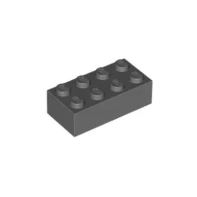 乐高/LEGO积木零配件 4211085 3001 深灰色 2x4 基础砖 3556