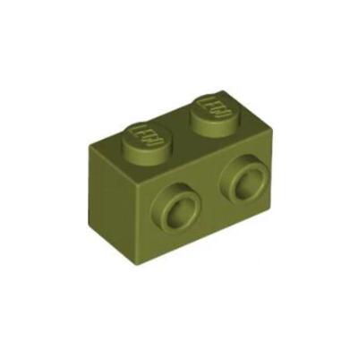 乐高/LEGO积木零件 6473447 11211 橄榄绿色 1x2 单侧带凸砖