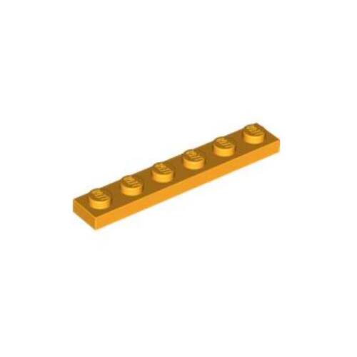 乐高/LEGO积木零配件 6020074 3666 亮浅橙色 1x6 基础板
