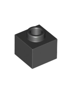 乐高LEGO 6388352 86996 黑色 1x1x2/3颗粒高度 带孔 基础砖MOC