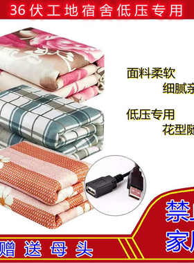 36v电褥子USB加厚低压工地宿舍专用电热毯36伏插头单人双人安全电