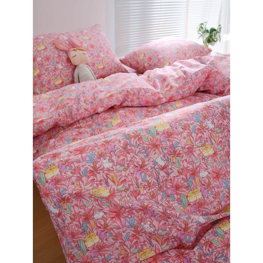 好看吖 春夏小碎花被套单件1.5x2.0x2.3全棉斜纹被罩2.2x2.4床品