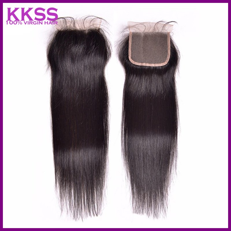9A 4X4 lace closure frontal hair straight wave human hairs