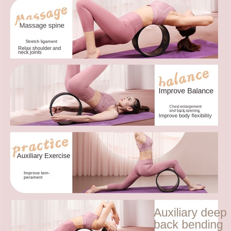 33CM Yoga Pilates Ring Wheel Hoops Circles Set For Back Rim