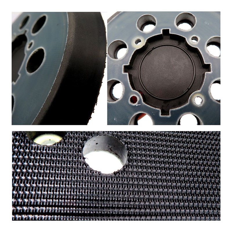 3 PCS 5 Inch 125MM 8-Hole Hook and Loop Sanding Pad Sander B