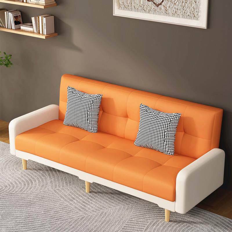 猫爪皮沙发三人办公会客接待商务折叠沙发床商店酒店公寓发廊理发