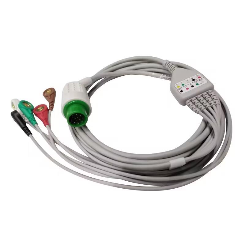 适用新款宝莱特A8 Q5 Q3 Q6 A2 A3 带解码芯片心电导联线一体五导