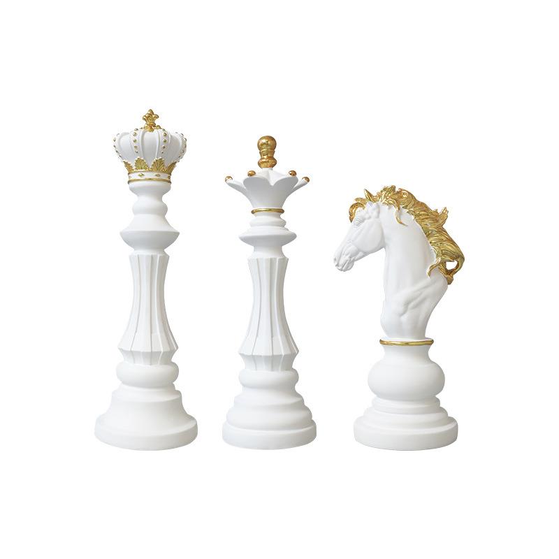 国际象棋树脂工艺品摆件电视柜酒柜玄关装饰品战马棋子摆件
