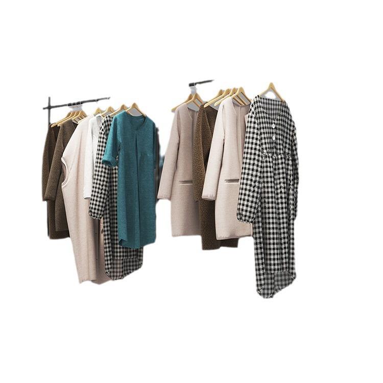 服装店专用展示架女装店网红上墙挂衣架男装陈列架不锈钢拉丝银色