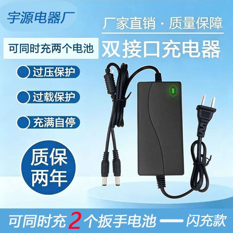 21V36V48V68V98V128V电扳手快充双头通用角磨机电钻锂电池充电器