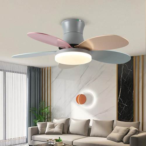 新款直销梦幻儿童房吸顶风扇灯客厅餐厅卧室柔风电扇灯家用智能变