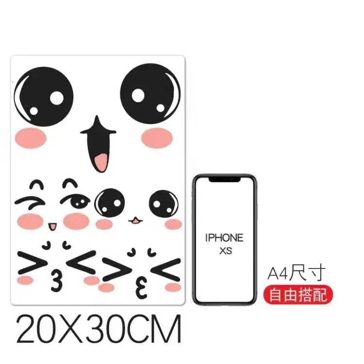 新款直销可爱笑脸表情贴小牛小龟王电动车贴纸摩托车头车身汽车后