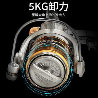 新款直销钓德来DC150 无间隙小号迷你纺车轮金属渔轮路亚轮马口鱼