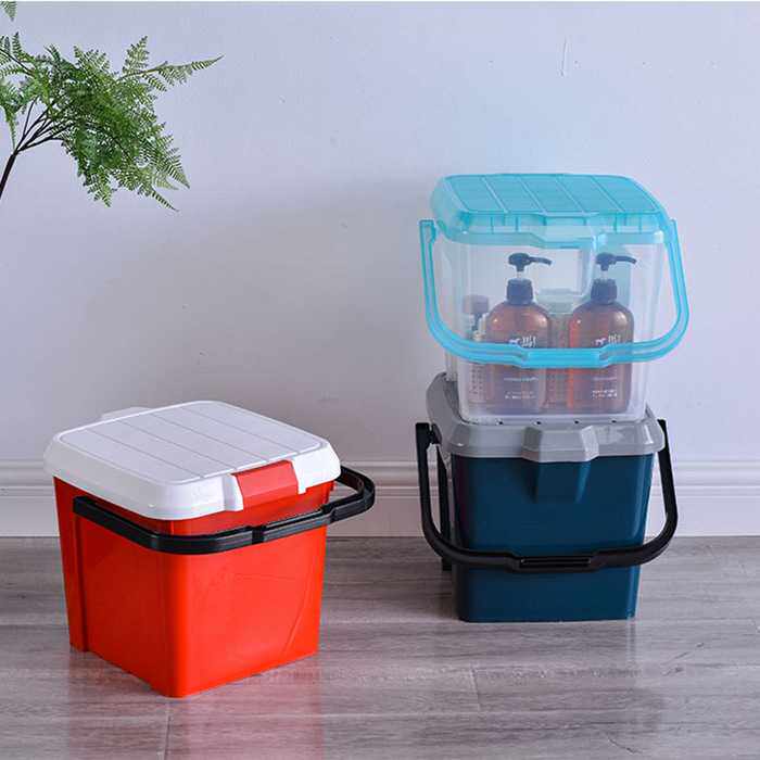 新款直销多功能有盖钓鱼桶加厚手提塑料水桶可坐户外储物收纳桶车