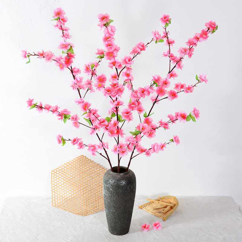 新款直销工厂仿真桃花工程景观树装饰腊梅客厅落地假花仿真单支小,家居饰品,仿真花/假花,淘宝优惠券,粉丝福利购,淘宝优惠卷