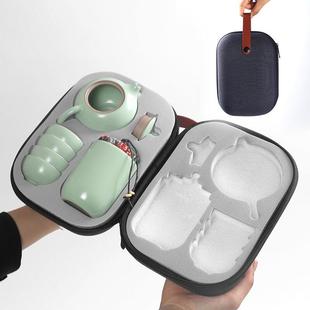 新款 便携备户外包车载办公室汝窑露营功夫泡茶壶 直销旅行茶具套装