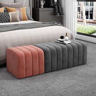 新款直销衣帽间沙发凳床前边布艺长条玄关换鞋凳子创意床尾凳家用