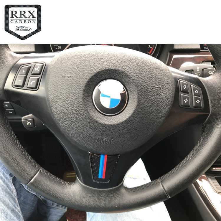 新款直销适用宝马E90/E92/E93老3三系方向盘装饰贴碳纤维汽车改装
