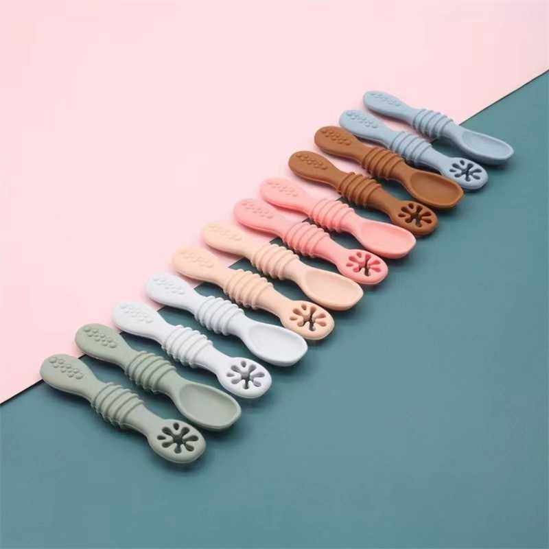 新款直销亚马逊热销宝宝儿童学吃饭训练勺子喝汤喝粥 食品级硅胶,婴童用品,儿童勺,淘宝优惠券,粉丝福利购,淘宝优惠卷