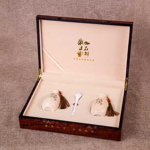 新款直销新款铁皮石斛木盒包装盒铁皮枫斗礼盒石斛花石斛粉木盒皮