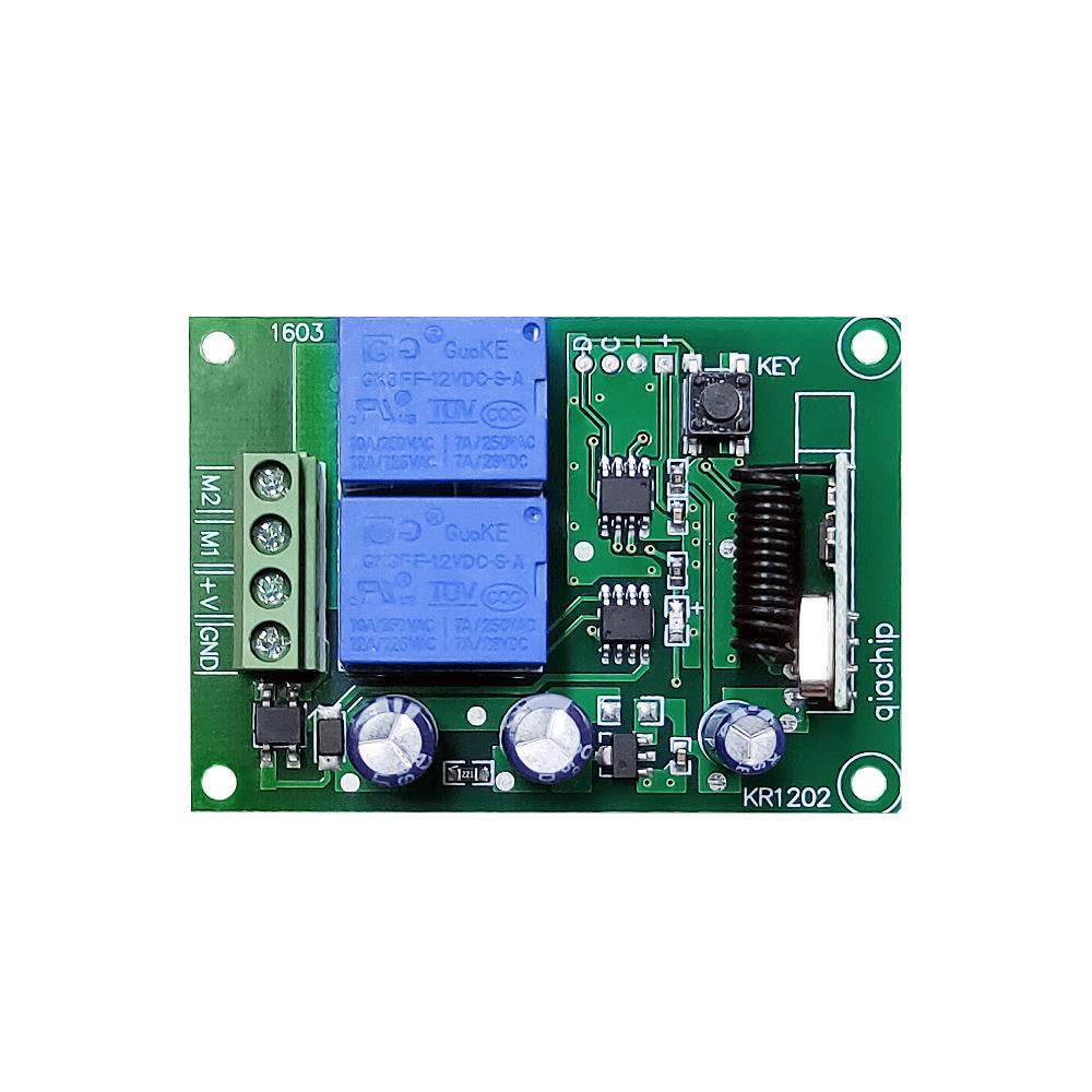新款直销KR1202 直流12V2路无线遥控开关控制器马达电机继电器正