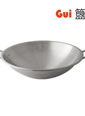 新款直销HT 304不锈钢40CM圆底炒锅电磁灶燃气灶通用商厨设计餐厅