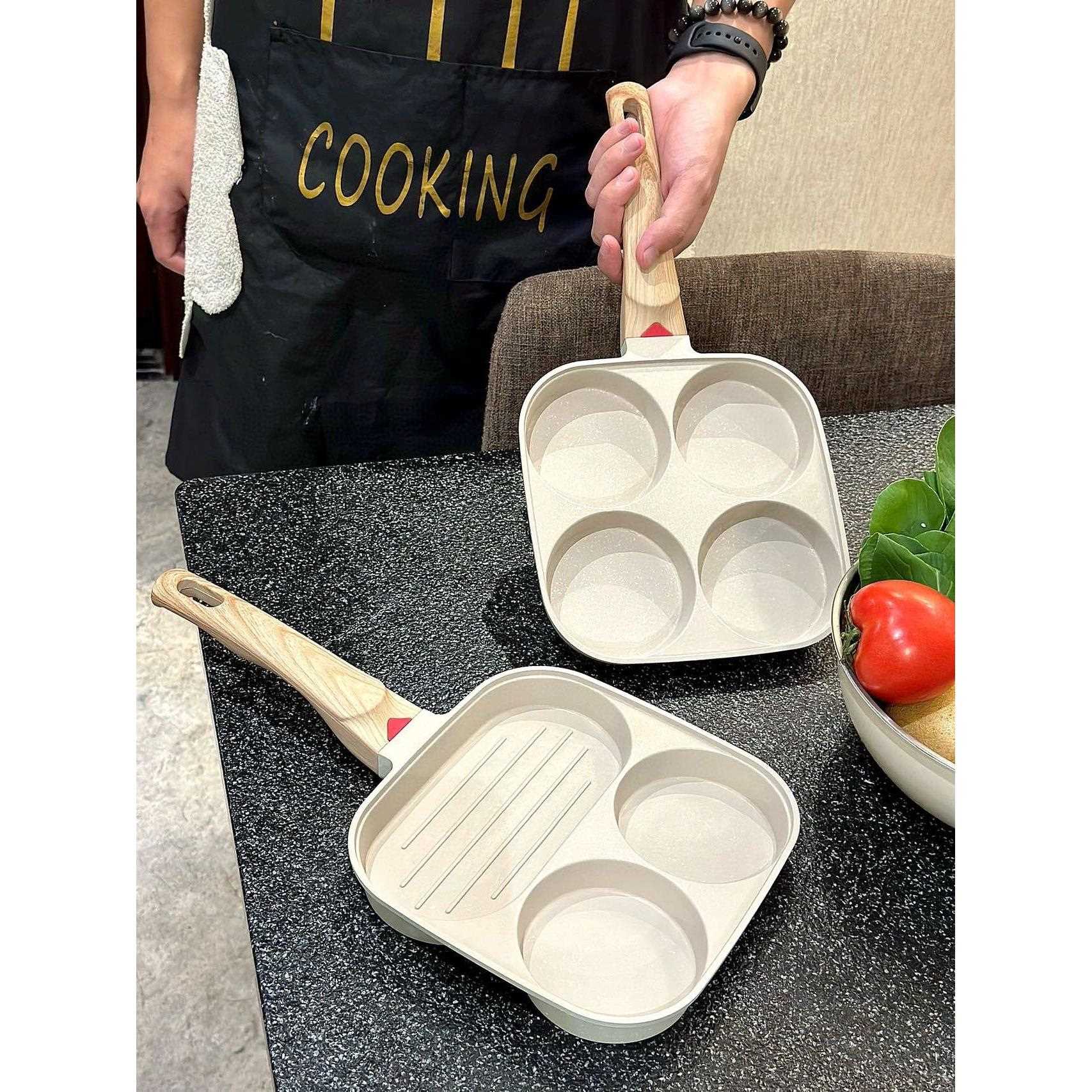 新款直销俪佰格麦饭石煎锅迷你煎鸡蛋厨房不粘锅易清洗早餐