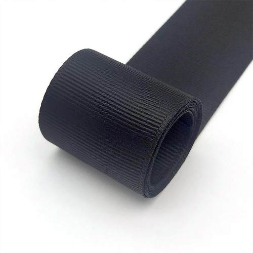 新款直销3~100mm黑白色罗纹带 六折丝带 26600螺纹织带