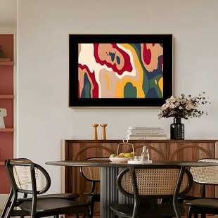 新款直销蒙德里安艺术家挂画法式复古客厅背景墙装饰画小众抽象设