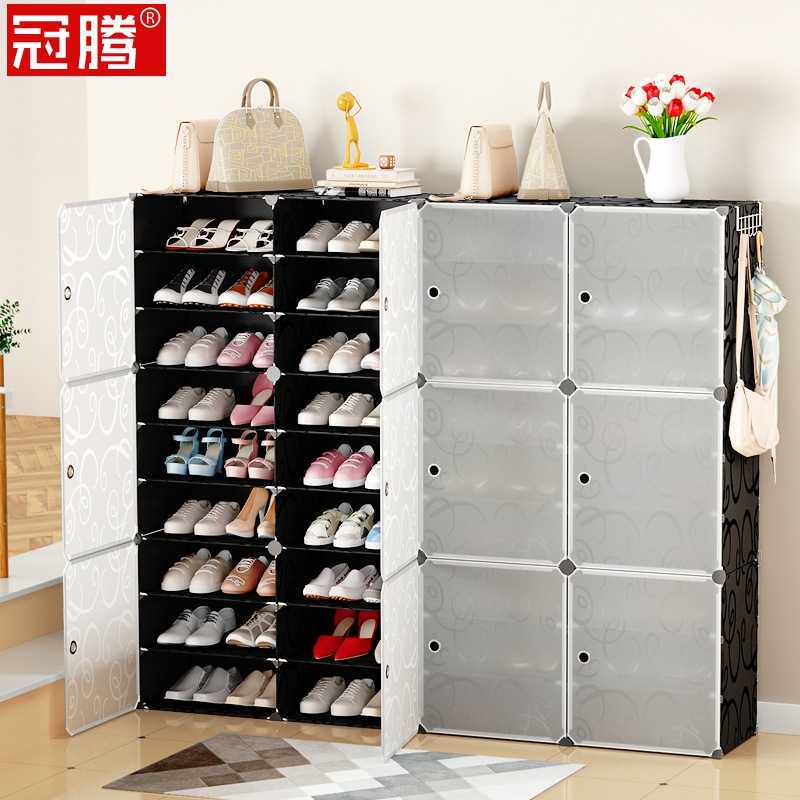 新款直销鞋收纳神器省空间家用组装塑料抽屉式网红鞋盒墙收纳架鞋