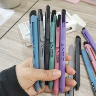 新款直销东米DM-836量子纠缠按动中性笔速干刷题笔0.5双珠ST黑笔