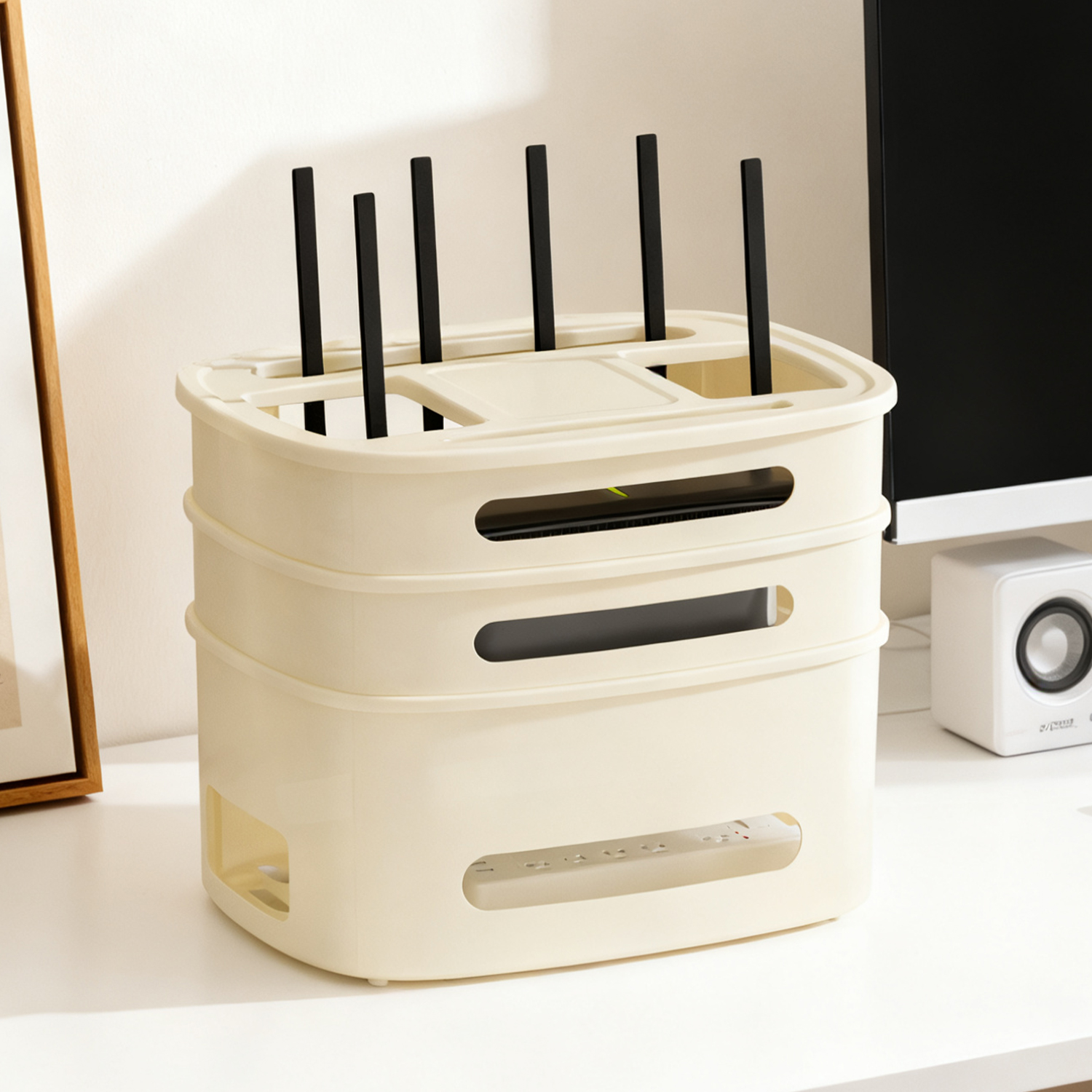 wifi路由器收纳盒光猫整理神器