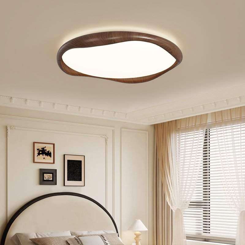 中古复古卧室吸顶灯高端美式复古胡桃色简约超亮护眼房间中山灯具,3C数码配件,USB灯,淘宝优惠券,粉丝福利购,淘宝优惠卷