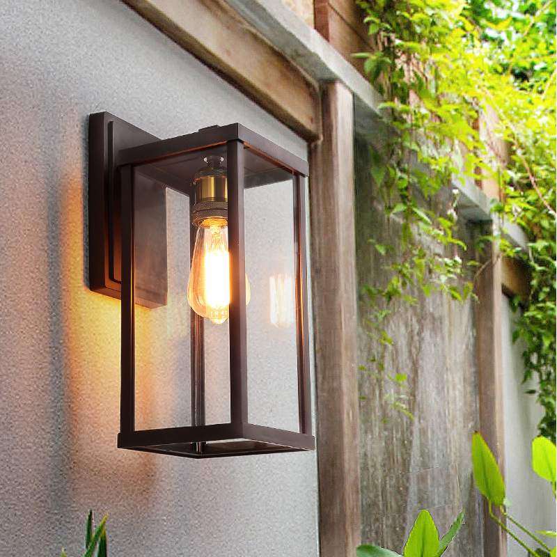 别墅庭院简约户外壁灯防水防锈超亮外墙灯过道走廊阳台亚马逊爆款