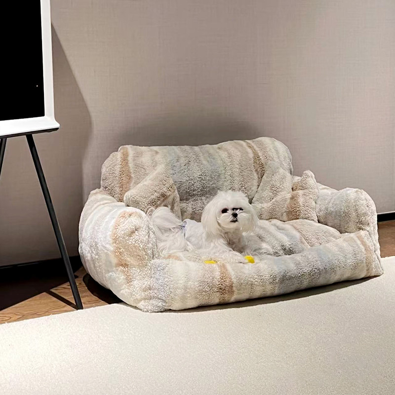 宠物窝沙发床慵懒风可拆洗不变形大号四季通用猫窝小型犬马尔济斯