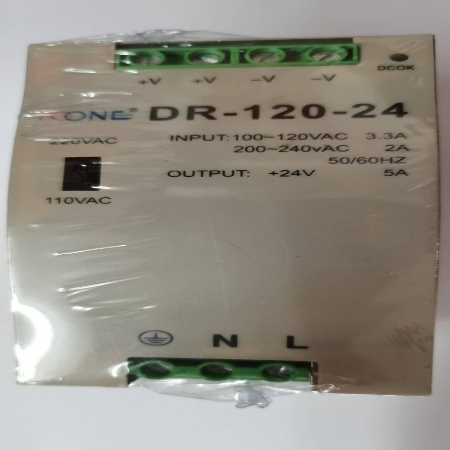 议价DR-120-24 卓一TOONE 开关电源120W24V5A 轨道式