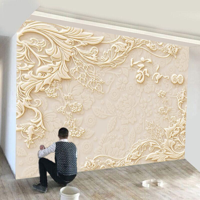 2025欧式电视背景墙壁纸影视墙墙纸壁画8d立体浮雕现代简约墙布,家装主材,无纺布墙纸,淘宝优惠券,粉丝福利购,淘宝优惠卷