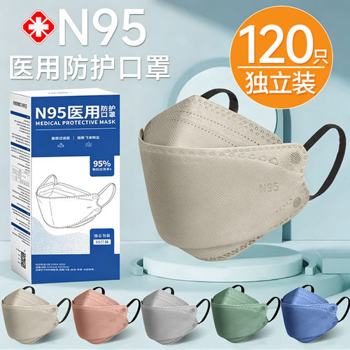 莫兰迪色N95医用防护口罩