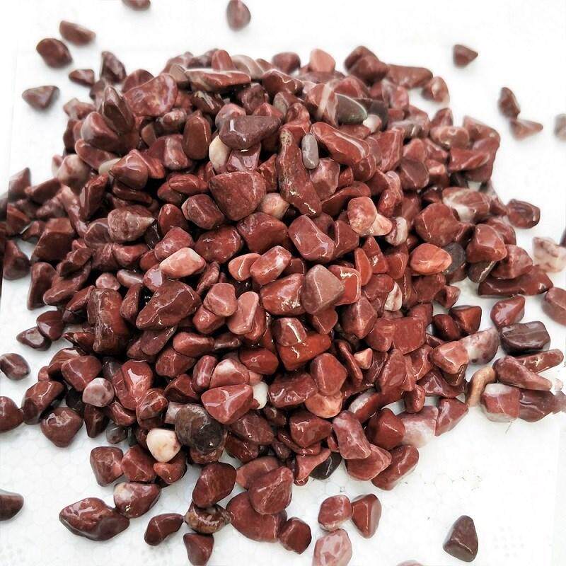 红色石头鱼缸造景装饰底沙子天然鸡血石血色石子小石头铺面水族箱