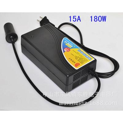 12V15A180W汽车点烟器车载打充气泵大功率吸尘器转换器充电器220